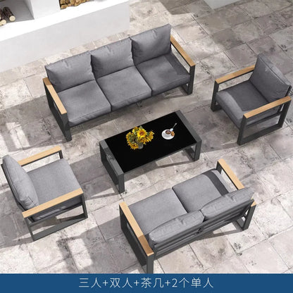 Outdoor villa, garden terrace, sofa courtyard, waterproof sunscreen sofa chair, furniture, leisure hotel B&B sofa