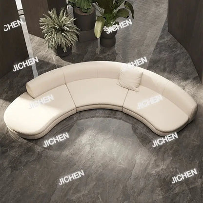 JC Semicircular Curved Special-shaped Sofa, Resting Area, Reception, Beauty Salon Office, Hotel Lobby, Sales Office,