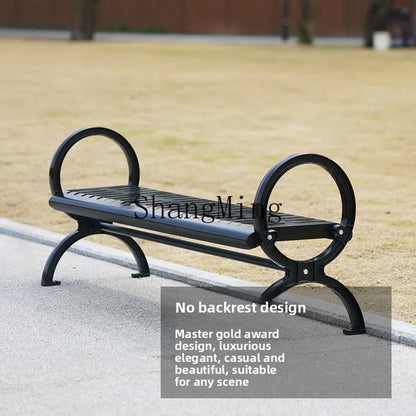 CL  outdoor all-steel park chair courtyard double bench square leisure cast iron cast aluminum seat
