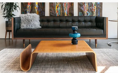 Mesa  centro auxiliar de comedor de madera, mueble moderno