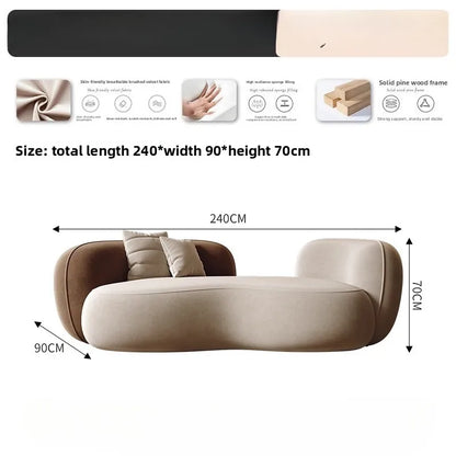 Italian minimalist curved special-shaped sofa studio designer women's clothing store