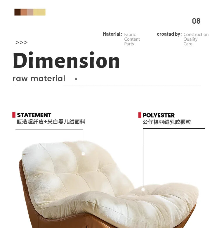 PJ medieval rotating single sofa chair living room balcony home