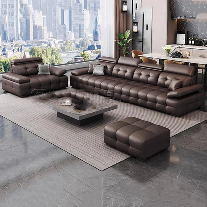 Modern Leather Living Room Sofas Couch Lazy Nordic Luxury Minimalist Living Room Sofas Lounge Designer Muebles Home Furniture