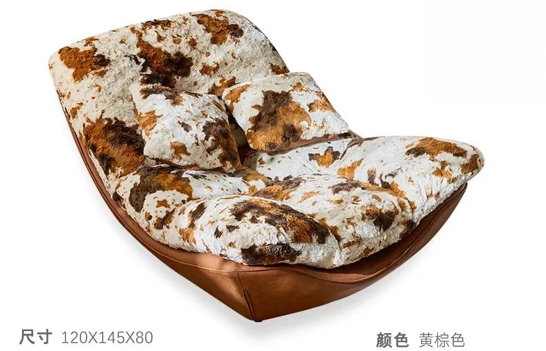 Italian Style Lounge Chair Reclining Sofa Chair for Living Room Bedroom Balcony Modern Designer Lazy Sofa with Adjustable