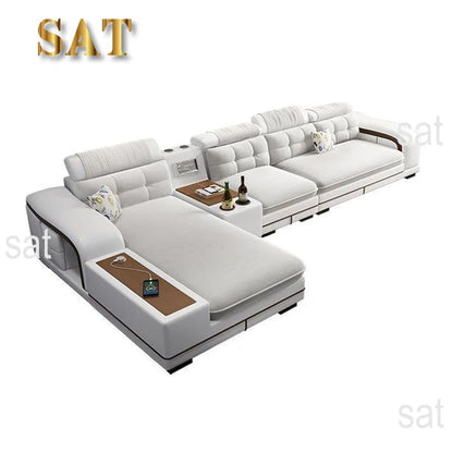 Hot Sales 2025 Custom Modern Luxury Fabric Reclining Massage Furniture Set Multifunctional Three Seat For Hotel Villa Fabric App