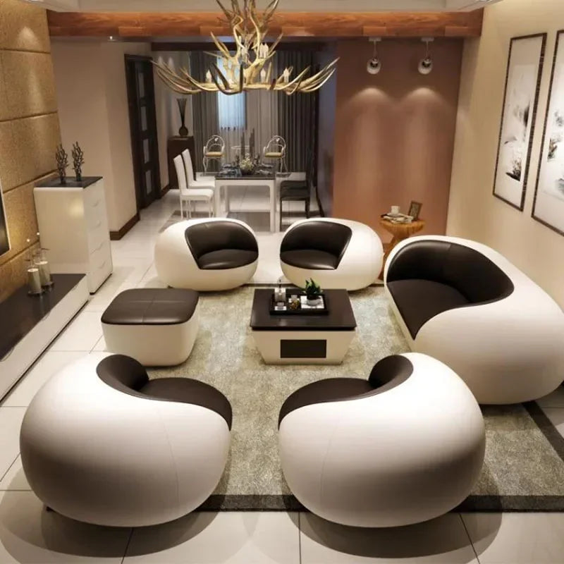 Nordic Accent Living Room Sofas Lazy Couch Leather Luxury Gaming Sofas Designer Decor Relaxing Divano Lounge Suite Furniture