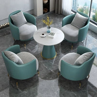 Custom minimalist light luxury single sofa coffee table set leisure hotel reception sales office negotiation table and chair