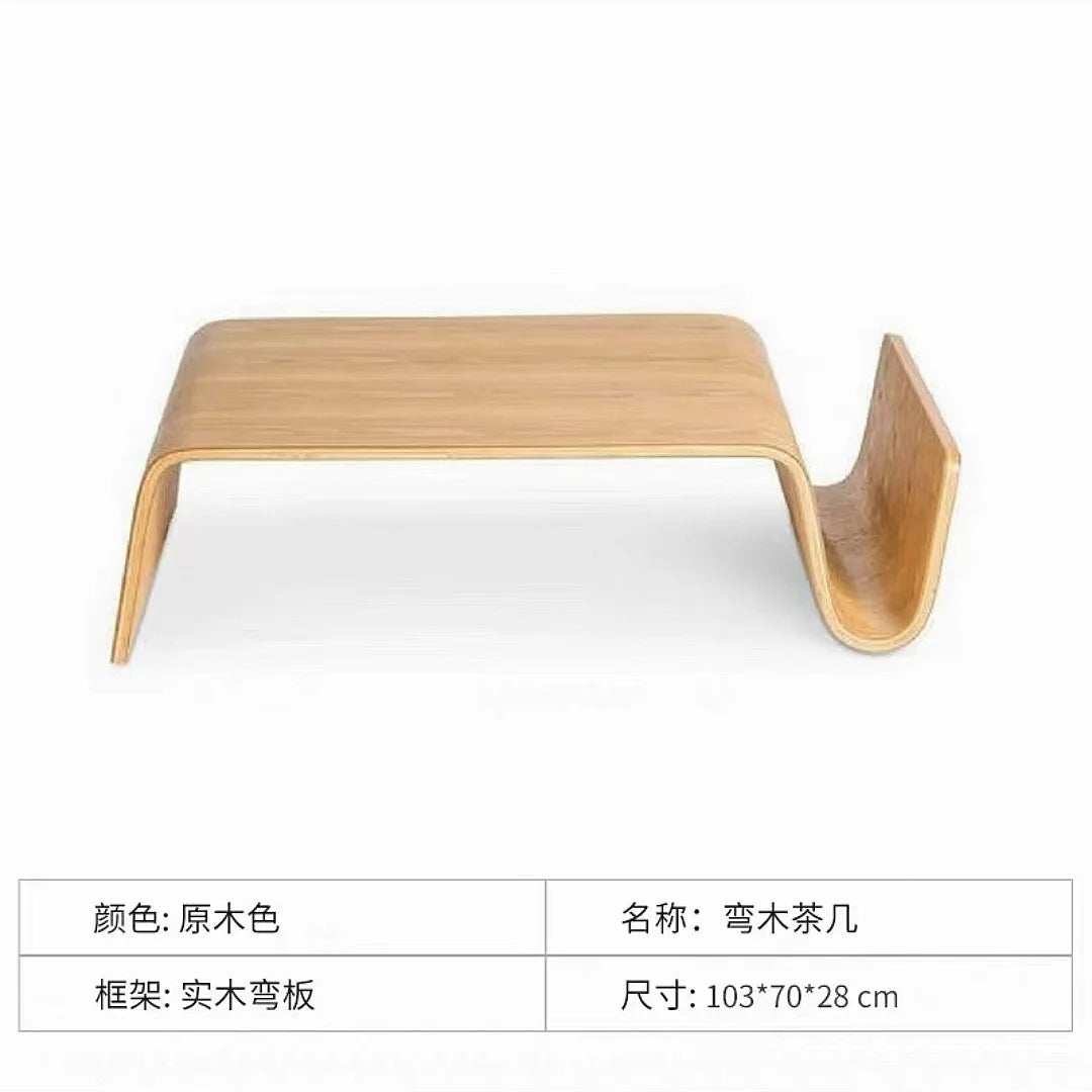 FG household simple living room creative table coffee table coffee table medium antique big curved wood