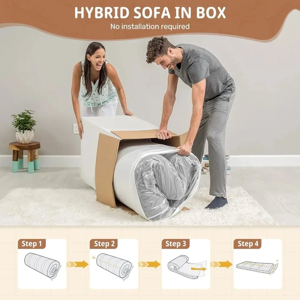 75'' Cloud Loveseat Sofa, No Assembly Required Comfy Deep Seat Couches 1 pcs for Living Room, Bedroom - Ready to Use  Customized