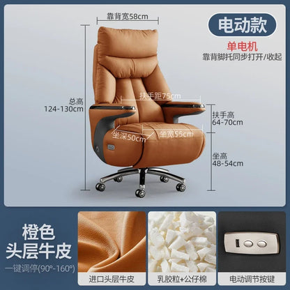 Heating Massage Office Chairs Ventilation Leather Relaxing Portable Desk Chair Recliner Nordic Comfy Silla Home Office