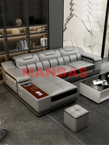 Genuine Leather Sofa Cama Leather Couch Big Sofas Sleeper Sofa Set Living Room Furniture Sofas Modernos Para Sala Sectional Sofa