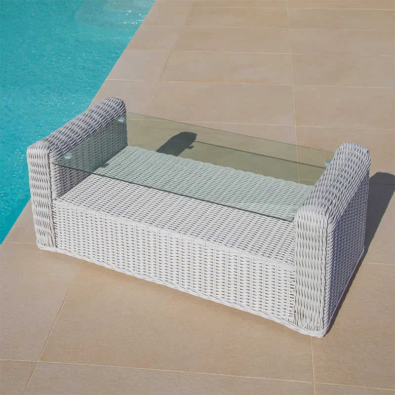 Outdoor rattan sofa combination, courtyard waterproof and sun protection villa, outdoor balcony, leisure furniture combination