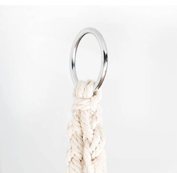 Hammock Hanging Swinging Chair,Hanging Cotton Rope Swing Chairs with Cushion and Hardware Kits, Hanging Chairs for Indoor
