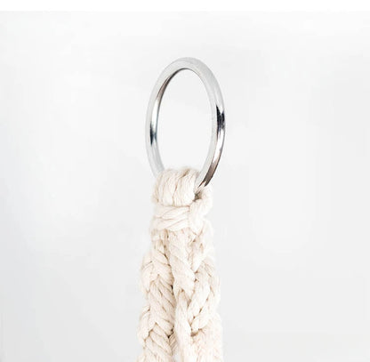 Hammock Hanging Swinging Chair,Hanging Cotton Rope Swing Chairs with Cushion and Hardware Kits, Hanging Chairs for Indoor