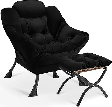 Chair with Ottoman,Leisure Sofa Armchair with Footrest,Oversized Reading Chair for Bedroom,Dorm Room,Living Room,Cou
