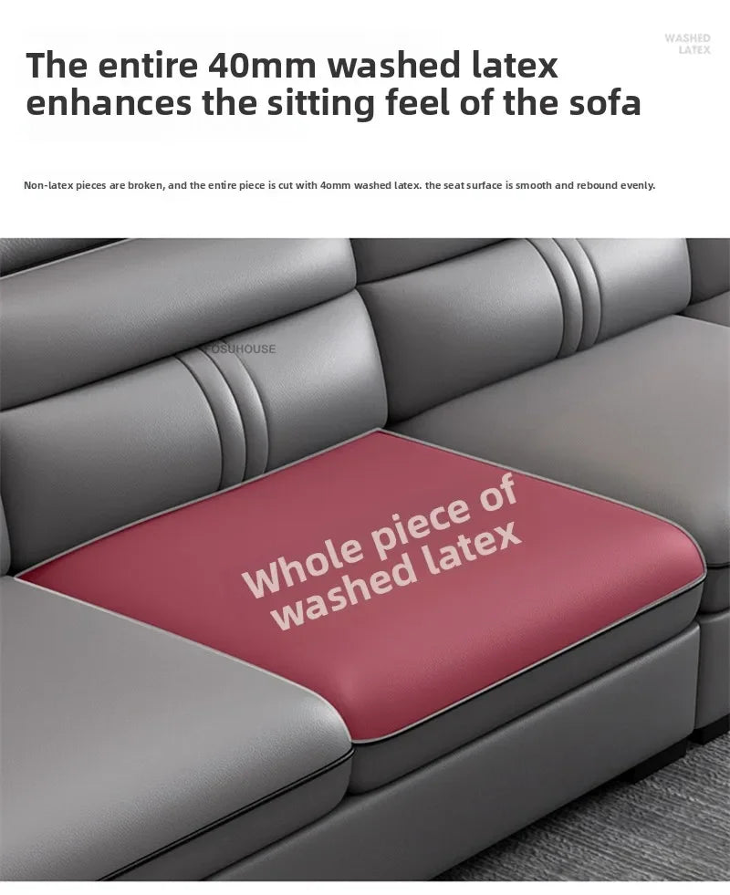 Luxury Leather Living Room Sofas Italian Home Sofa Bed Recliner Modern Designer Ergonomic Back Sofa Living Room Furniture