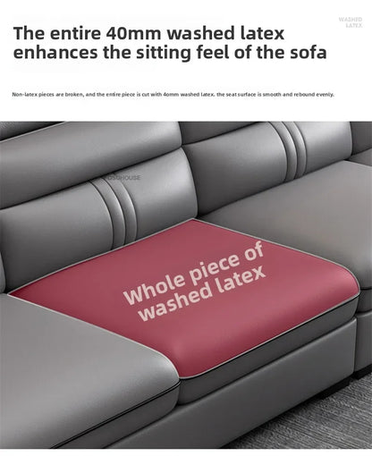 Luxury Leather Living Room Sofas Italian Home Sofa Bed Recliner Modern Designer Ergonomic Back Sofa Living Room Furniture
