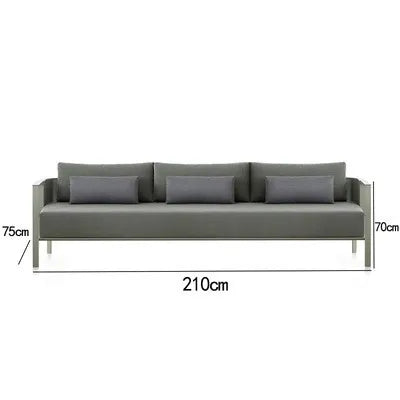 Outdoor stainless steel sofa Hotel sales office Terrace Dining table and chairs