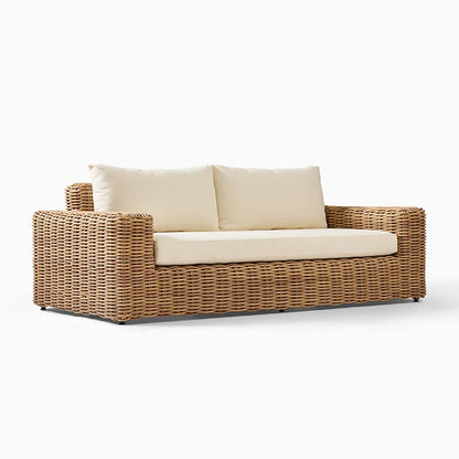 Traditional Design Outdoor Rattan Woven Wicker Patio Villa Courtyard Sofa Sectional Garden Set