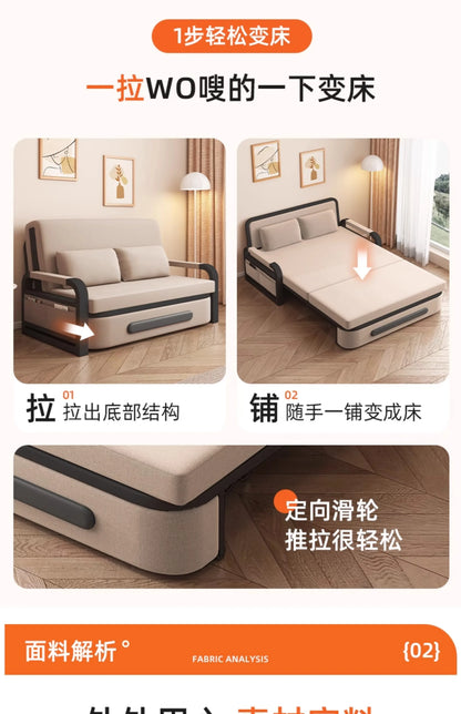Sofa bed folding dual-purpose 2025 new single bed small apartment living room balcony folding bed multi-functional retractable b