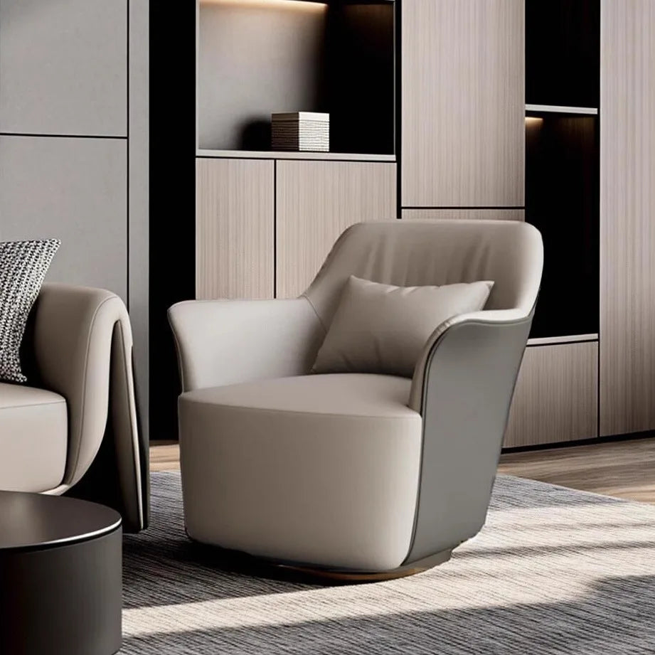 Modern simple negotiation table and chair combination Light luxury hotel reception leather sofa chair