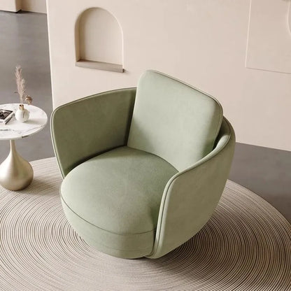 Modern Barrel Swivel Chair 360 Chenille Fabric Accent Chair Upholstered Lounge Chair for Living Room Bedroom Office Waiting Room