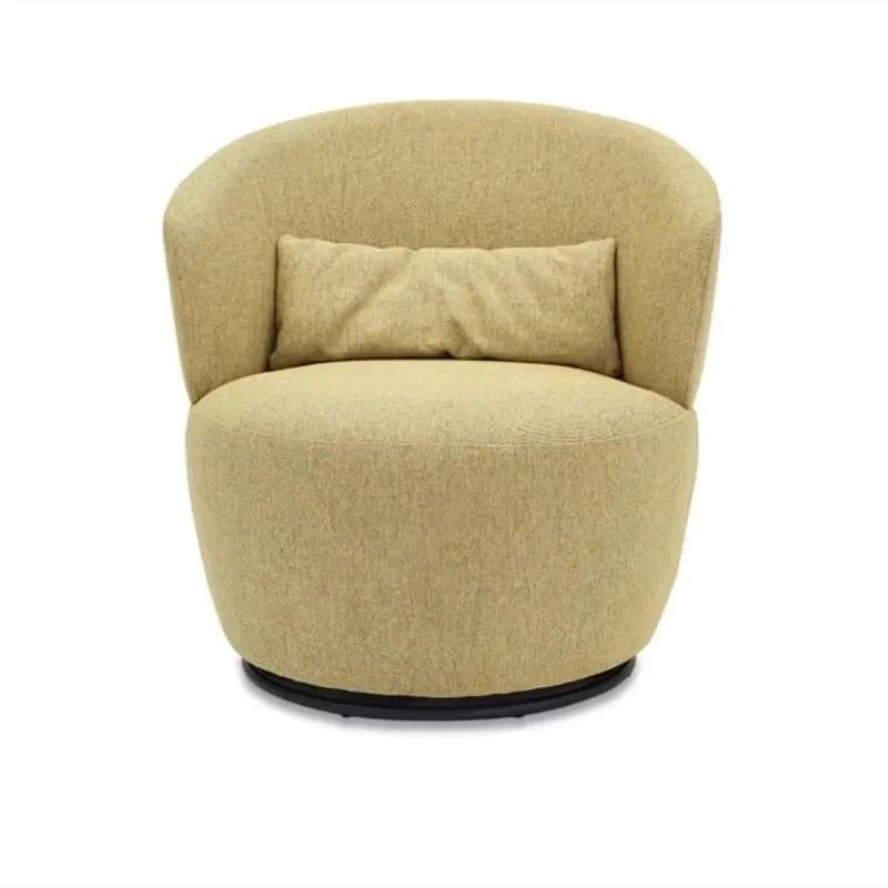 Y Simple light luxury rotating backrest sofa chair Italian armrest round leisure chair living room single sofa