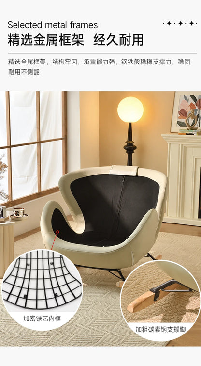 Ergonomic Green Rocking Chairs Living Room Modern Home Furniture Comfortable Meditation Relaxation Muebles Para El Hogar"