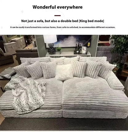Thick Corduroy Cloud Living Room Sofa Customizable Sofa Extra Wide Suitable for Family Use Vacuum Compression Sofa Furniture
