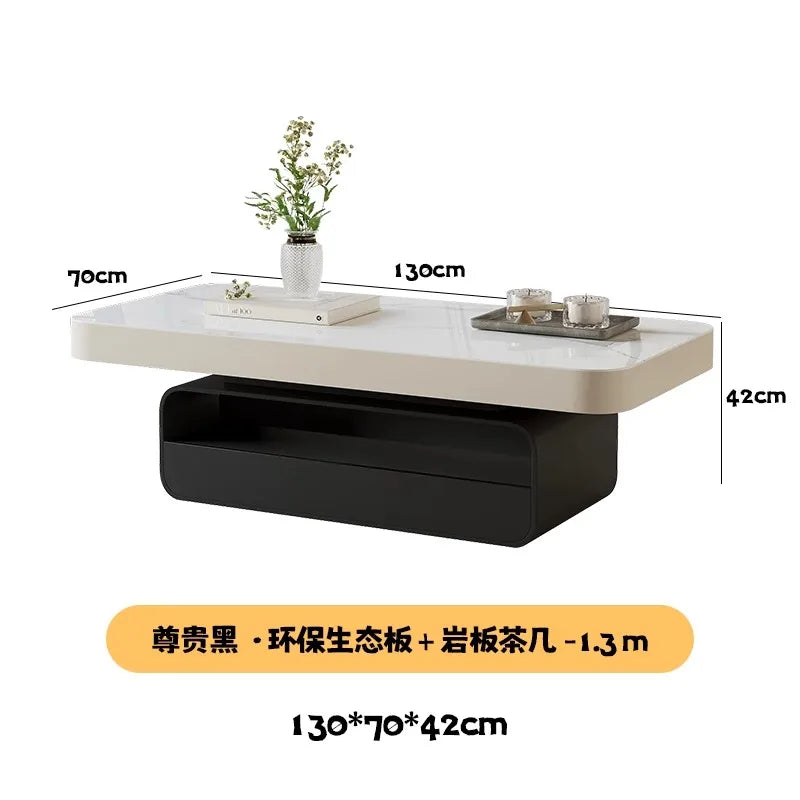 Modern Luxury Coffee Table Rectangle Organizer Drawer Nordic Trendy Coffee Table Premium Beauty Table De Salon Home Furniture