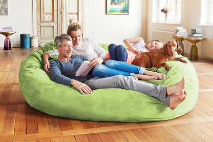 Luxurious Giant 7ft Bean Bag Chair with Microsuede Cover - Ultra Soft, Foam Filling, Washable XXL Bean Bag Sofa , Customized