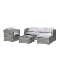 Outdoor leisure rattan sofa outdoor open-air garden courtyard waterproof and sunscreen leisure hotel bed and breakfast terrace c