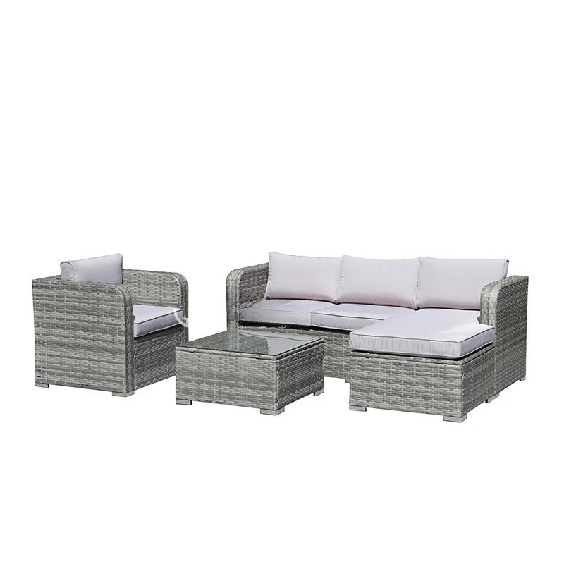 Outdoor leisure rattan sofa outdoor open-air garden courtyard waterproof and sunscreen leisure hotel bed and breakfast terrace c