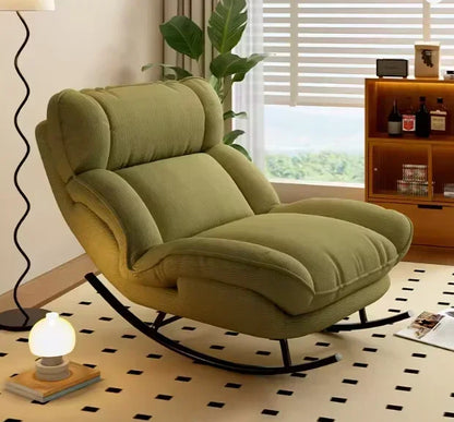 Adjustable Lazy Sofa Bed with Reclining Function for Living Room Comfortable Lazy Sofa Bed Rocking Chair for Sleeping Couch