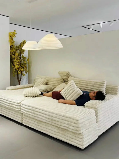 Design Filler Living Room Sofas European Beige Luxury Floor Compressed Sofas Puffs Recliner Modern Divani Soggiorno Furniture
