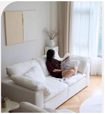 Vacuum compression cloud sofa lazy chenille fabric small apartment living room free combination module sofa furniture