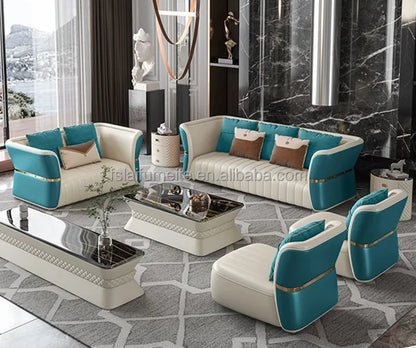 Light Luxury Leather Sofa Set Living Room Modern Sectionals Couch Lounge Custom Sofa Set Furniture for Home Living Room Sofa Set