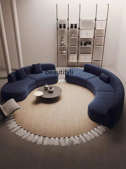 Semicircular curved sofa living room light luxury modern designer fabric sofa hotel B & B02A