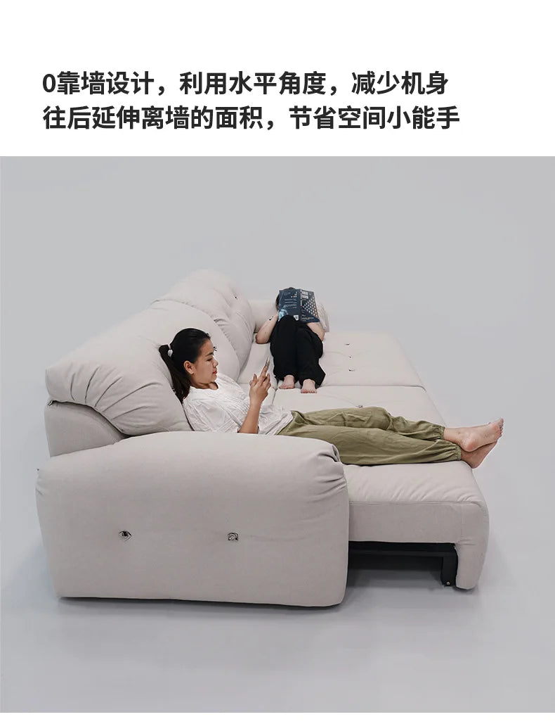 Cloud Electric Sofa Living Room Modern Simple Telescopic Fabric Lazy Multi-functional Sofa Bed Dual-purpose