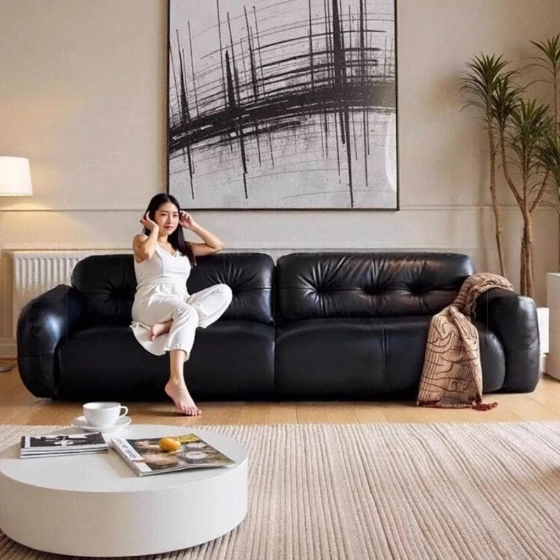 200 220 240 260 280 300 320 340 360 380 400 cm Luxury cowhide genuine leather sofa couch living room sofas Armchair furniture