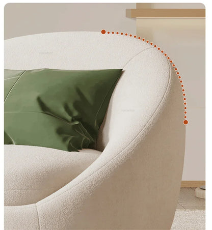 Simple Fabric Living Room Chairs Minimalist Nordic Creative Beauty Salon Lounge Chair Table Home Single Lazy Sofa Backrest Chair