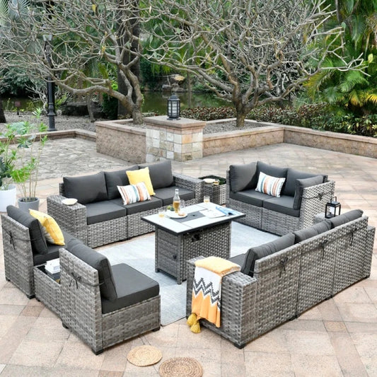 Best Seller Rattan Wicker Garden Set Rattan Outdoor Wicker Sofa Cheap Rattan Wicker Terrace Furniture Balcony Seating Group