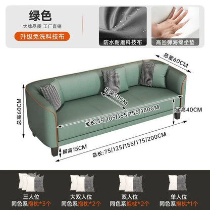 Italian light luxury cat claw cloth sofa small apartment living room double rental room bedroom apartment simple modern large so
