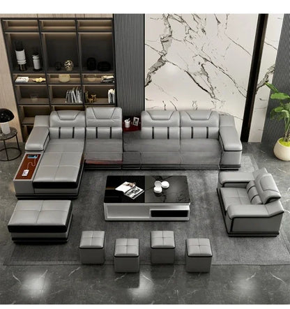Genuine Leather Sofa Cama Leather Couch Big Sofas Sleeper Sofa Set Living Room Furniture Sofas Modernos Para Sala Sectional Sofa