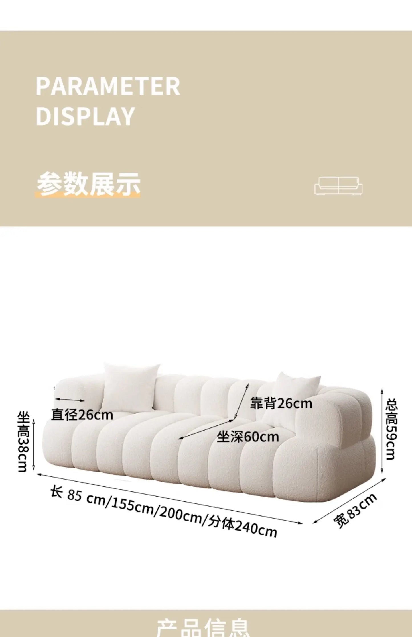 Soft Pillows Stylish European Modern Plush Reclining Sectional Sofa Comfortable Living Room Furniture Trendy Mueble Home Decor