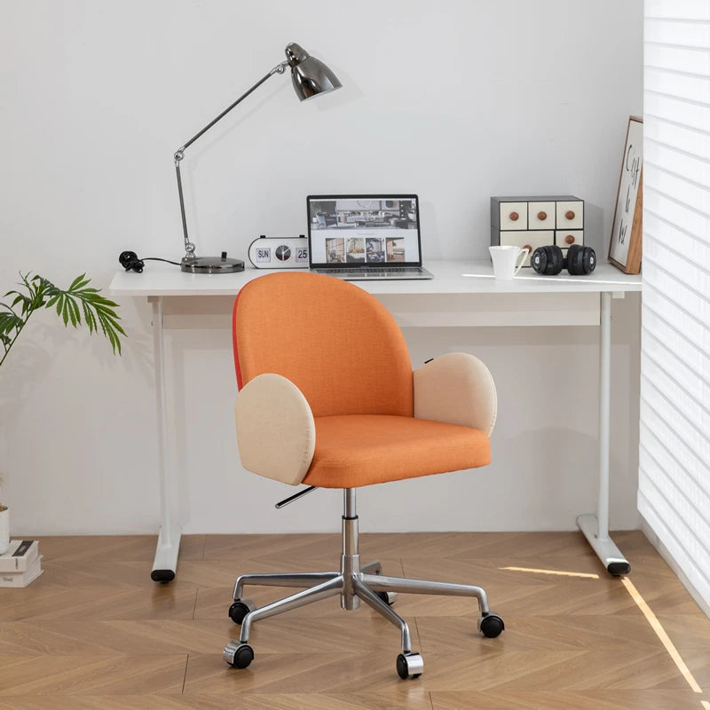 Roller Armrest Office Chair Yellow Soft Modern Study High Swivel Office Chair Ergonomic Relaxing Silla De Escritorio Furniture