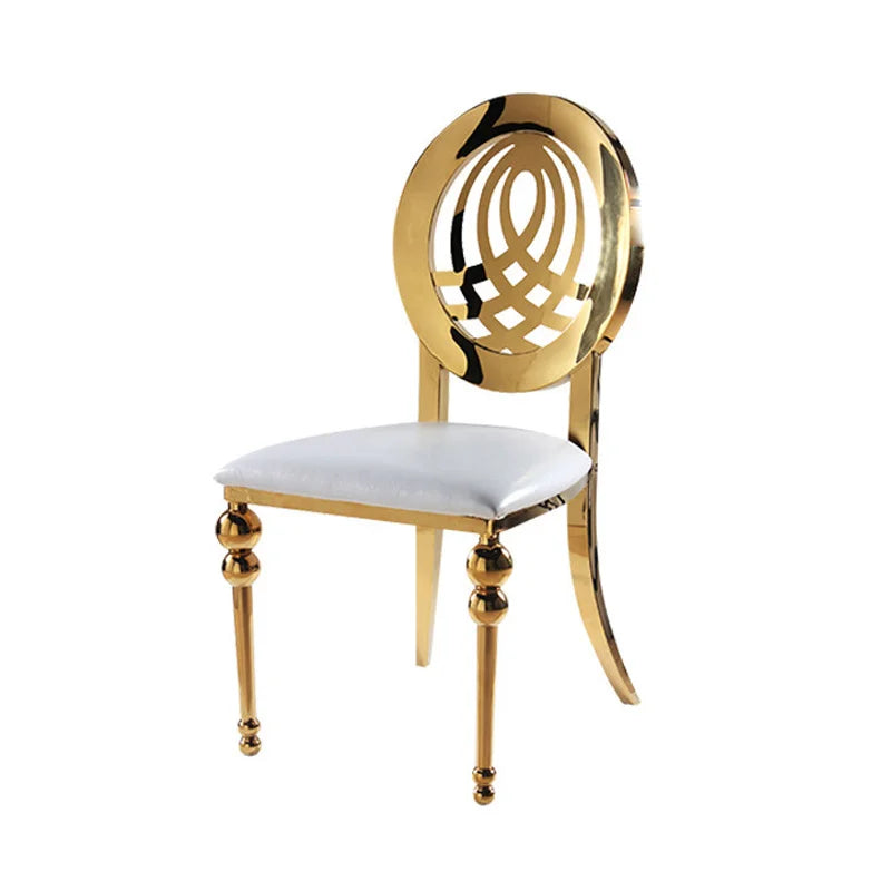 Starting at four units Stainless steel gold hotel banquet restaurant chair, foldable wedding club soft bag chair