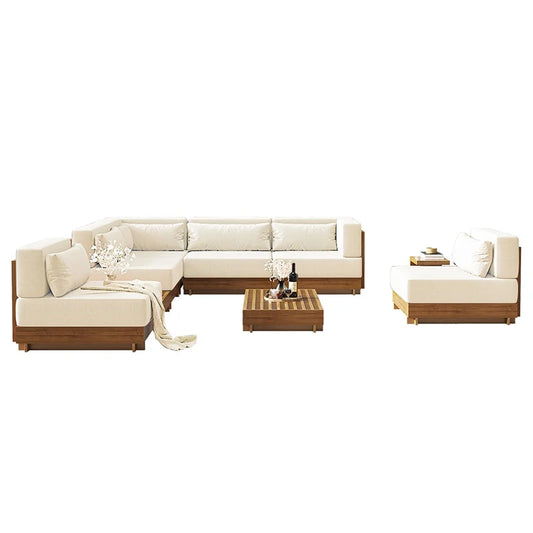 # Hot Best-Selling Modern Design Outdoor Garden Teak Sofa Set Factory's Top Seller For Villa Hotel Terrace For Patio Or Beach