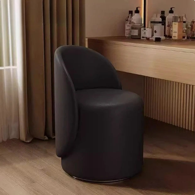 Light luxury Nordic makeup chair bedroom dresser fairy stool high backrest Internet celebrity simple home manicure round stool
