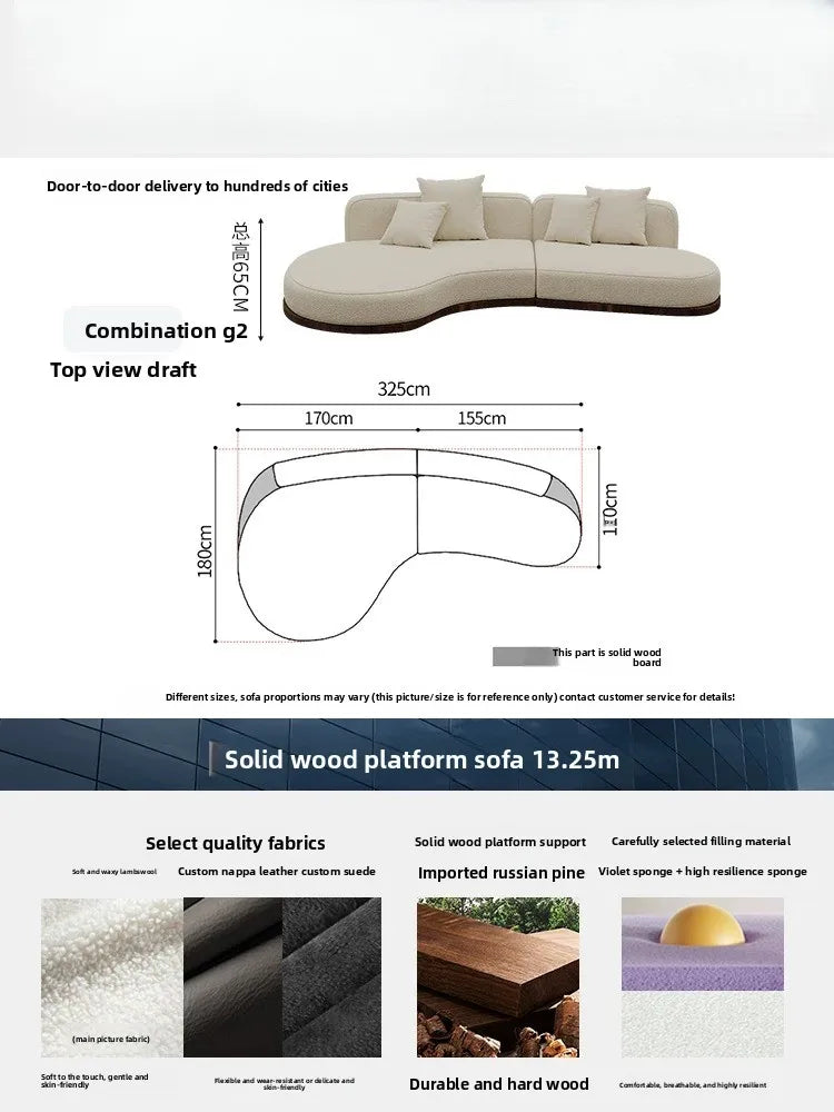 Japanese-style solid wood floor sofa, business small apartment special-shaped homestay rest area reception
